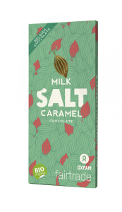 CZEKOLADA MLECZNA ZE SŁONYM KARMELEM FAIR TRADE BIO 100 g - OXFAM