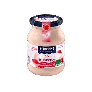 JOGURT MALINOWY (7,5 % TŁUSZCZU W MLEKU) BIO 500 g (SŁOIK) - SOBBEKE