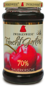 MUS WIŚNIOWY (70 % OWOCÓW) BEZGLUTENOWY BIO 225 g - ZWERGENWIESE