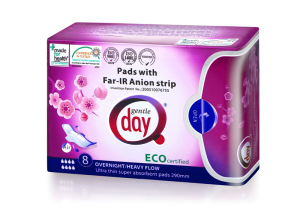PODPASKI HIGIENICZNE Z PASKIEM ANIONOWYM NA NOC 8 szt. - GENTLE DAY