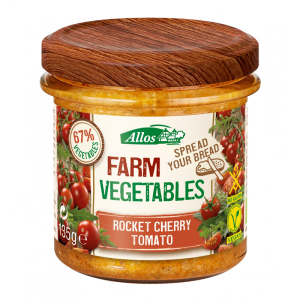 PASTA WARZYWNA Z POMIDORAMI CHERRY I RUKOLĄ BEZGLUTENOWA BIO 135 g - ALLOS