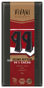 CZEKOLADA GORZKA 99 % KAKAO BIO 80 g - VIVANI