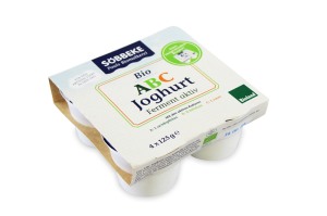 JOGURT PROBIOTYCZNY ABC (3,8 % TŁUSZCZU W MLEKU) BIO (4 x 125 g) 500 g - SOBBEKE