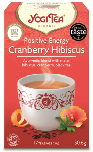 HERBATKA POZYTYWNA ENERGIA ŻURAWINA - HIBISKUS (POSITIVE ENERGY CRANBERRY HIBISCUS) BIO (17 x 1,8 g) 30,6 g - YOGI TEA